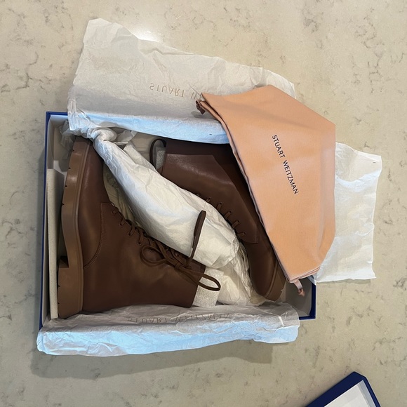 WORN ONCE Stuart Weitzman McKenzee combat boot - Picture 7 of 9